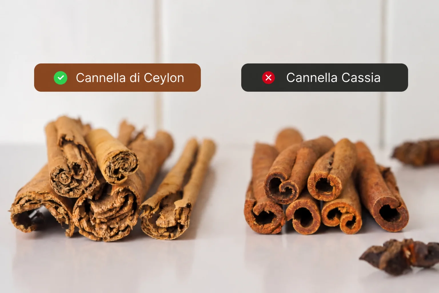 Cannella Ceylon vs Cannella Cassia a confronto